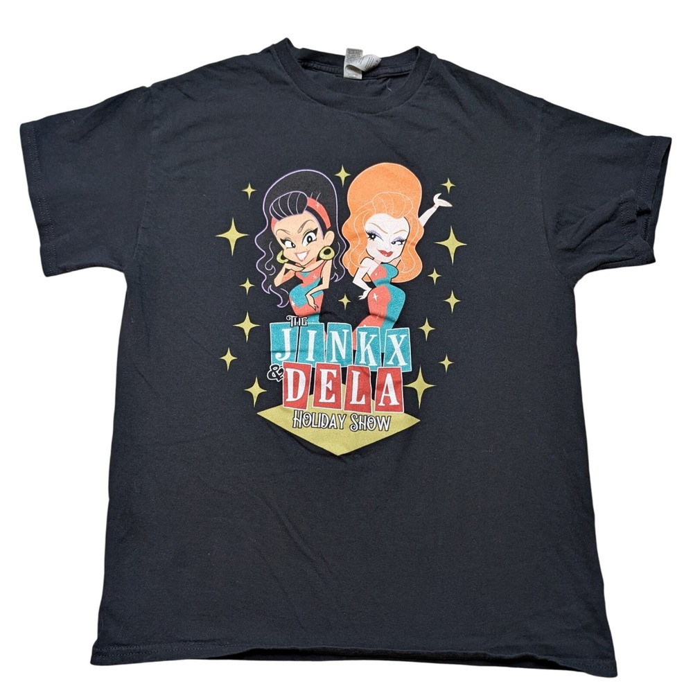 Jinkx Monsoon BenDeLaCreme Holiday Show Medium Black Short Sleeve‎ Graphic Shirt